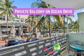 Balcony Chic Apt, w/2 Queenbeds, on Ocean Dr Beach
